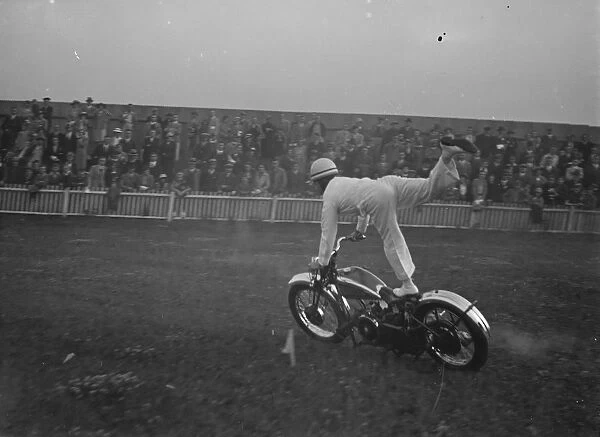 The Gravesend and District Motor Cycle Gymkhana in Kent. World champion Jim Hayhurst