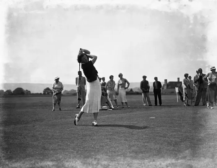 Framed Print : Great Britain v France at the West Sussex Golf Club, Pulborough. Miss P Wade