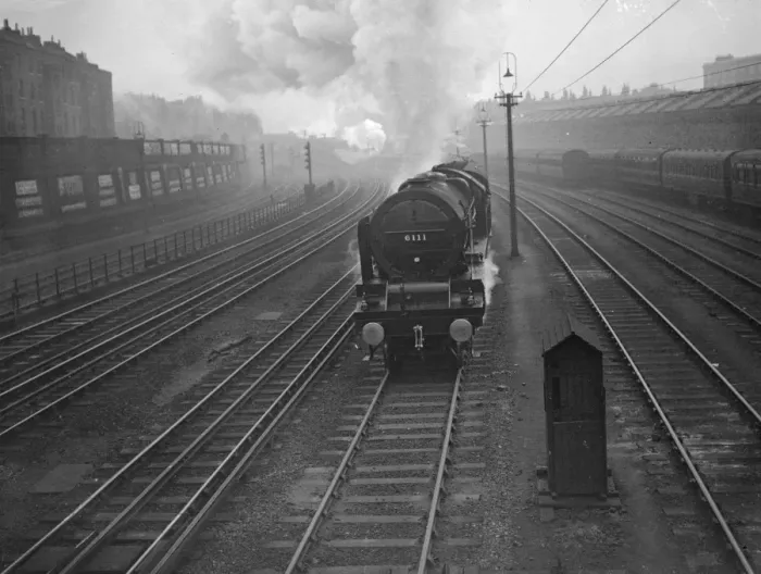 Framed Print : Great Express starts on record breaking dash to Scotland. The famous Royal Scot
