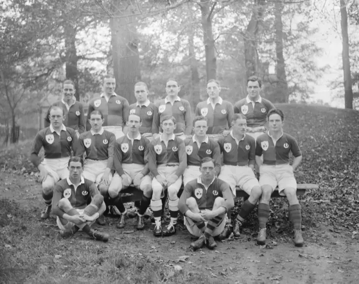 Framed Print : Great rugby centenary football match England and Wales defeats Ireland and Scotland Framed Print : Great rugby centenary football match England and Wales defeats Ireland and Scotland