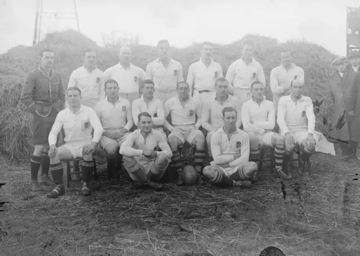 Framed Print : Great Rugby International at Twickenham England versus Wales back row left to right M B Scott Framed Print : Great Rugby International at Twickenham England versus Wales back row left to right M B Scott