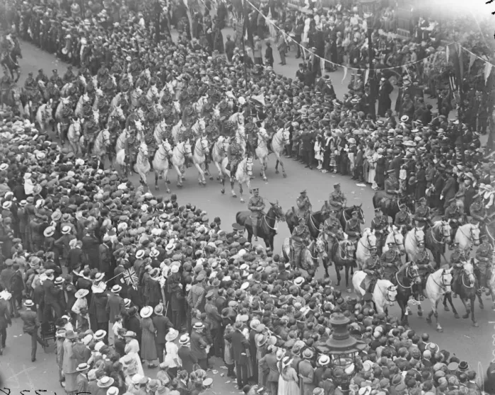 Framed Print : The Great Victory March. The Royal Scots Greys in the parade. 19 July 1919 Framed Print : The Great Victory March. The Royal Scots Greys in the parade. 19 July 1919