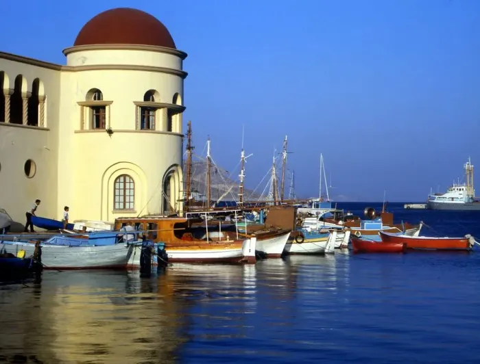 Framed Print : Greek island - Pothia - capital of Kalymnos 2006 Charles Walker / TopFoto Framed Print : Greek island - Pothia - capital of Kalymnos 2006 Charles Walker / TopFoto