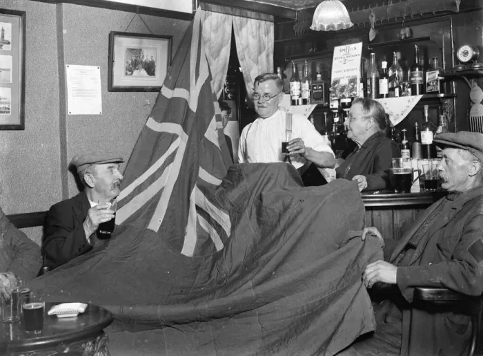 Framed Print : Greenhithe British Legion flag. 1935 Framed Print : Greenhithe British Legion flag. 1935