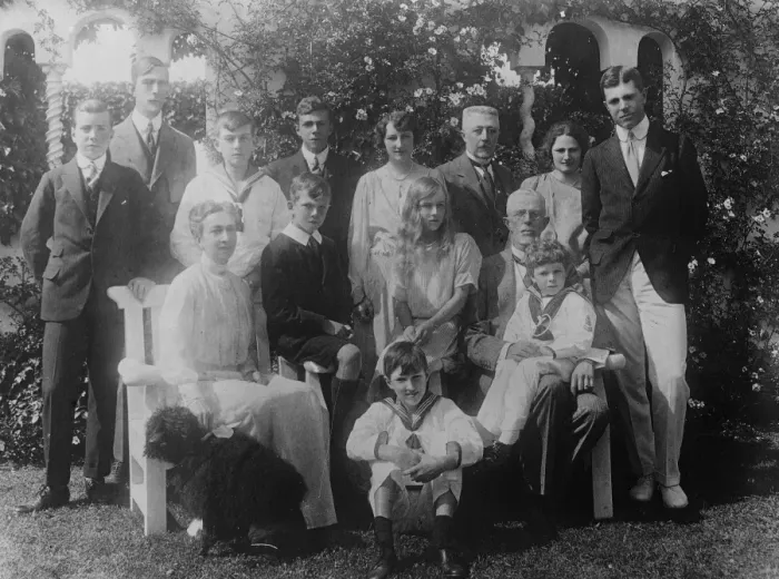 Framed Print : A group taken recently at Solliden, the Queens summer residence of the royal