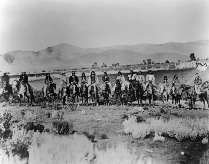 Framed Print : Group of Ute Indians on the War Path The Ute tribe was part of the Shoshone Nation Framed Print : Group of Ute Indians on the War Path The Ute tribe was part of the Shoshone Nation