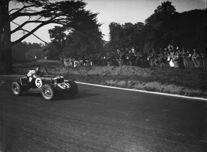 Framed Print : H L Brooke in his MG compete during the Crystal Palace road race. 1938 Framed Print : H L Brooke in his MG compete during the Crystal Palace road race. 1938