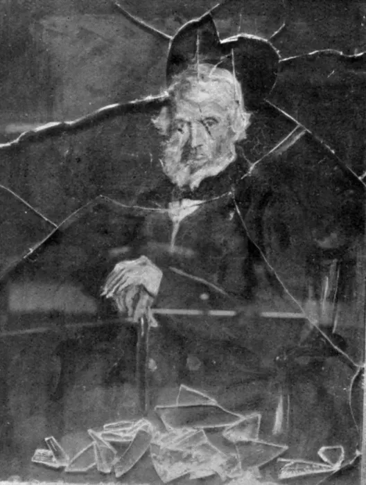 Framed Print : Hacked by a suffragette Millais portrait of Carlyle in National Portrait Gallery 1914 Framed Print : Hacked by a suffragette Millais portrait of Carlyle in National Portrait Gallery 1914