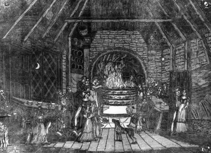 Framed Print : Halloween people sitting around a fire While the fairies are abroad humans stay Framed Print : Halloween people sitting around a fire While the fairies are abroad humans stay