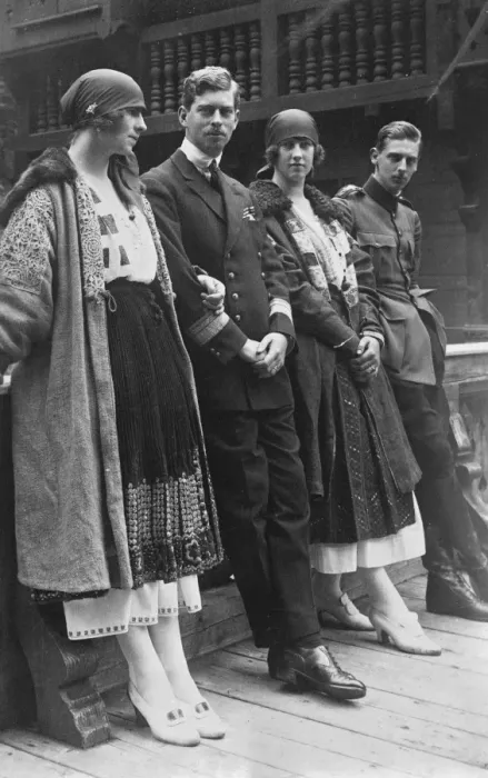 Framed Print : A Handsome Royal Quartet The Crown Princess and Crown Prince of Romania, with Framed Print : A Handsome Royal Quartet The Crown Princess and Crown Prince of Romania, with