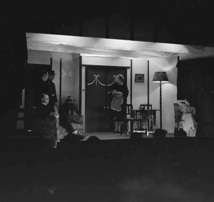 Framed Print : The Hartley Players, an amateur dramatic association from Harley, Kent, performing