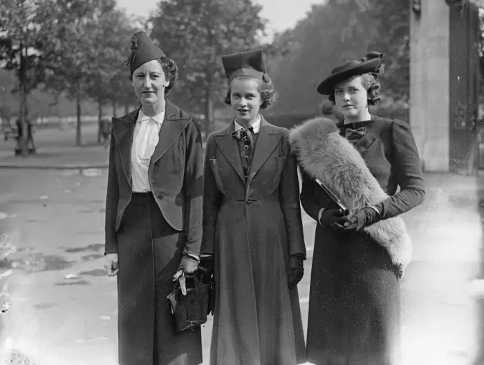 Framed Print : Hat parade in St Jamess Park. Three. Strangely assorted and original hat fashions