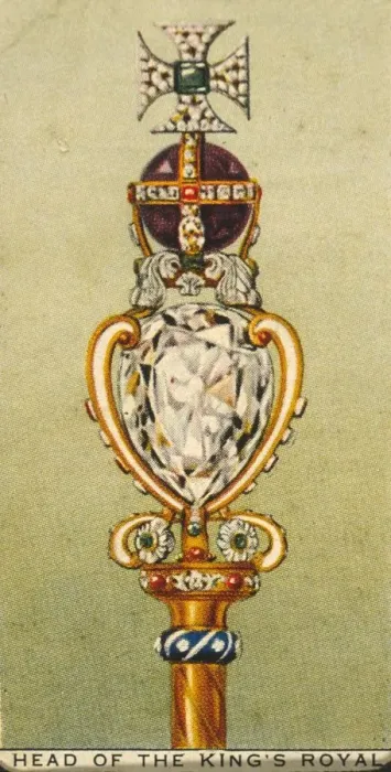 Framed Print : Head of the Kings Royal Sceptre with cross