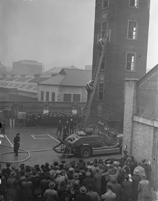 Framed Print : Headquarters Station Tean wins Fire Brigade Competition. With a time of 54 1  /  4 seconds