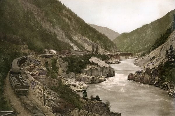 Hells Gate, Fraser River Canyon : Where a mighty torrent, churned into foam, seeks