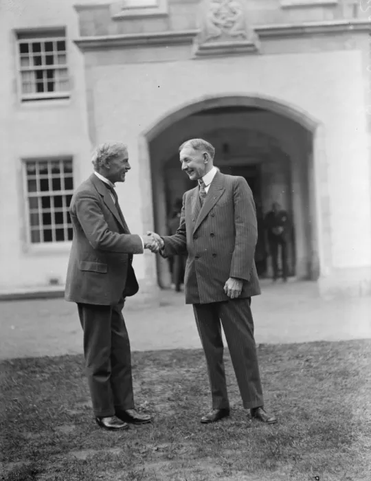 Framed Print : Historic meeting of Premier and American ambassador in the Highlands on Sunday. General Dawes Framed Print : Historic meeting of Premier and American ambassador in the Highlands on Sunday. General Dawes