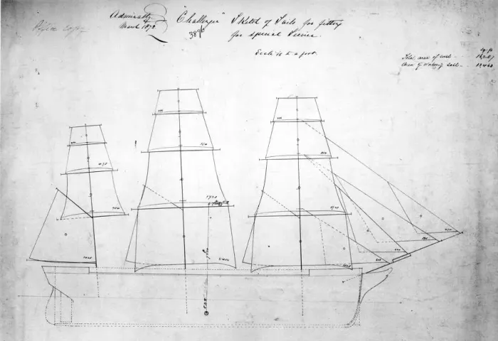 Framed Print : HMS Challenger: When she was fitted out for special service in 1872, she carried over 16 Framed Print : HMS Challenger: When she was fitted out for special service in 1872, she carried over 16