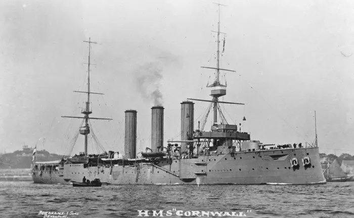 Framed Print : HMS Cornwall. 22 September 1927 Framed Print : HMS Cornwall. 22 September 1927