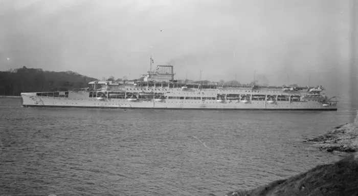Framed Print : HMS Courageous at Plymouth. 27 February 1928 Framed Print : HMS Courageous at Plymouth. 27 February 1928