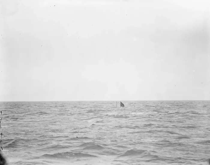 Framed Print : HMS Submarine No 3 diving - final position before totally submerging 30 March 1920 Framed Print : HMS Submarine No 3 diving - final position before totally submerging 30 March 1920