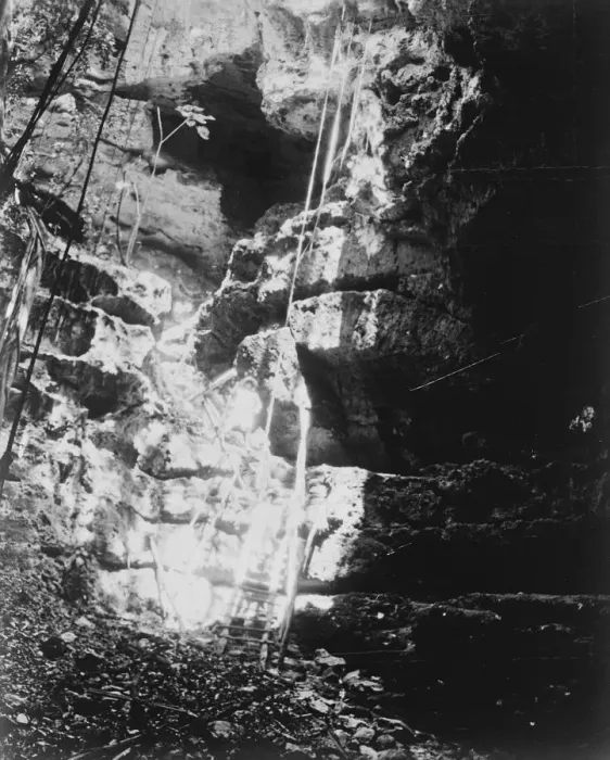 Framed Print : Hole in the cavern. 1926