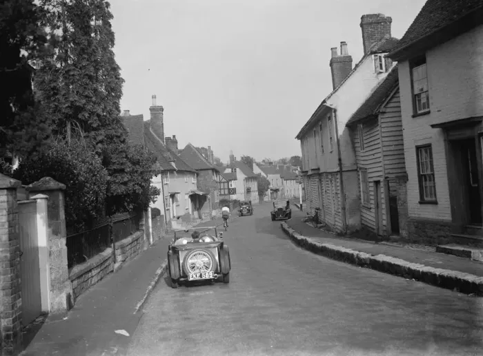 Framed Print : Hollingbourne village, high street Kent. 1937 Framed Print : Hollingbourne village, high street Kent. 1937