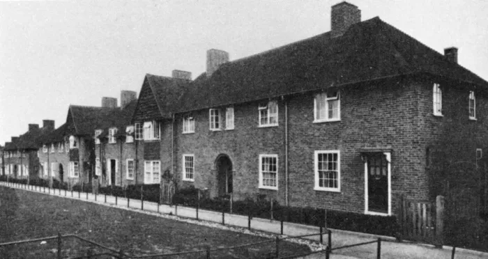 Framed Print : Housing cottage estates St Helier Estate London Framed Print : Housing cottage estates St Helier Estate London