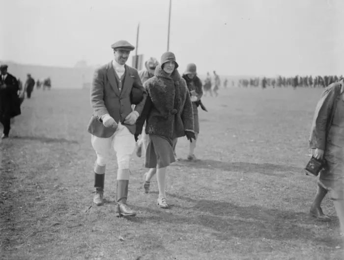 Framed Print : Hursley Hunt Point to Point at Farly Mount Captain Sir Henry Flood and Miss Kathleen
