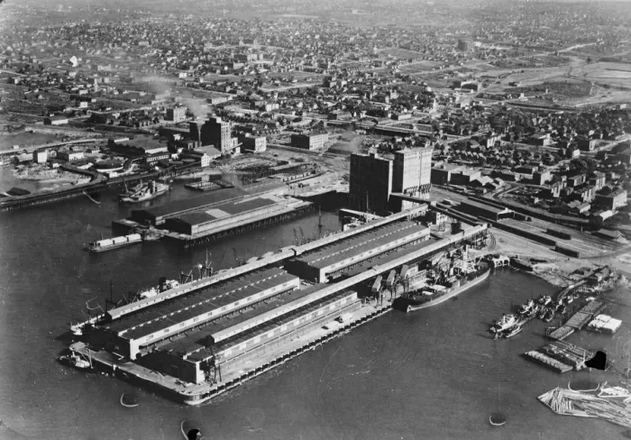 Framed Print : Improvements at the Port of Vancouver. An aerial view. 27 September 1929 Framed Print : Improvements at the Port of Vancouver. An aerial view. 27 September 1929