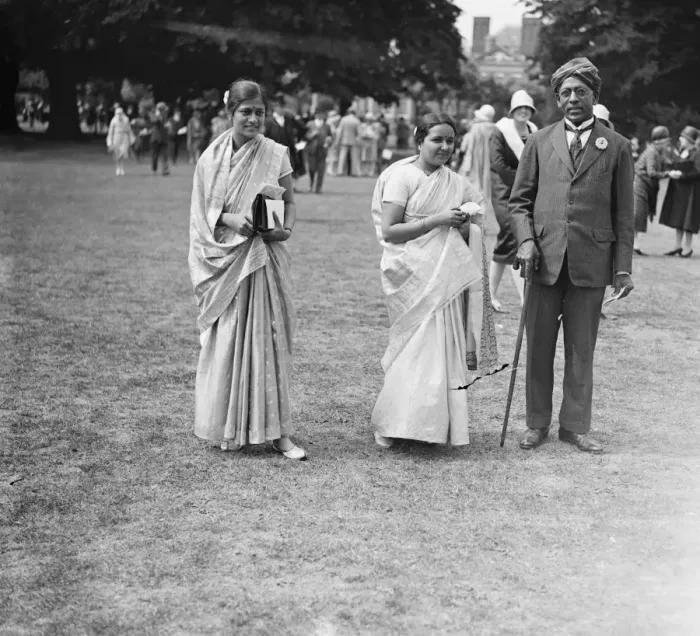 Framed Print : Indian Empire Garden party at Ranelagh Miss Paranjhi, Mrs Kelkar and Mr K G Chari 3 Framed Print : Indian Empire Garden party at Ranelagh Miss Paranjhi, Mrs Kelkar and Mr K G Chari 3