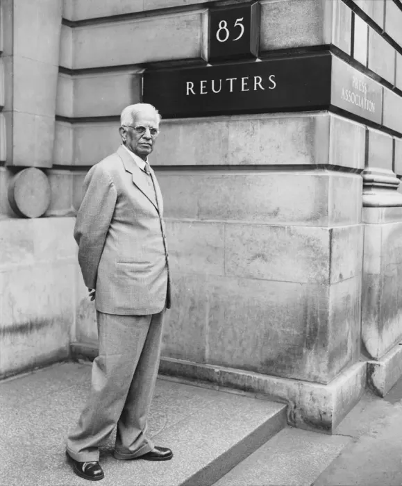 Framed Print : Indian Journalist In London. A well-known Indian journalist now on a visit to London is Mr