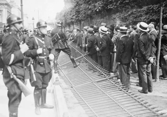 Framed Print : Many injured in Brussels riots. Please clash with war veterans. Fierce fighting Framed Print : Many injured in Brussels riots. Please clash with war veterans. Fierce fighting