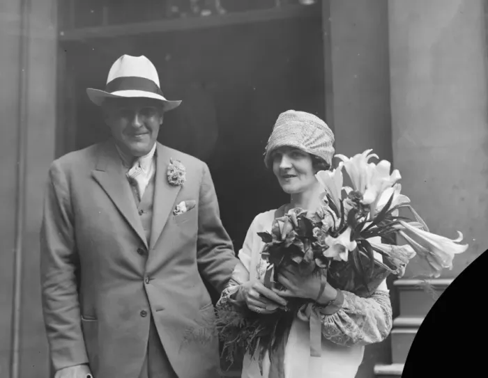 Framed Print : Interesting Theatrical wedding. The wedding of Miss Muriel Martin Harvey ( daughter of Sir John