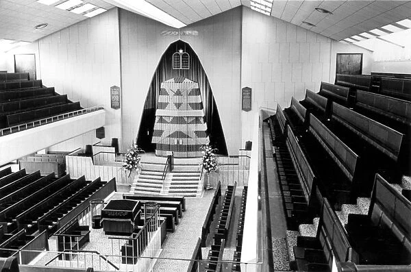 The interior of the new St Johns Wood Synagogue, London, which was consecrated yesterday