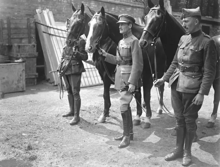 Framed Print : International horse show at Olympia. Commandant Henneleus Shenley, Captain of Framed Print : International horse show at Olympia. Commandant Henneleus Shenley, Captain of