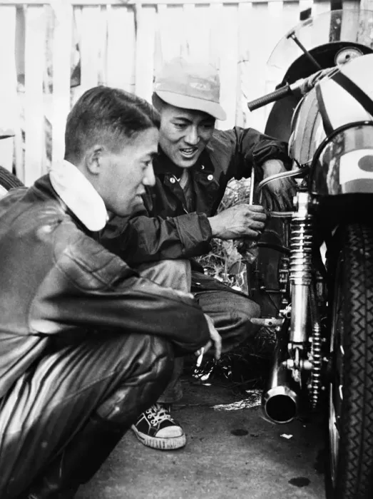 Framed Print : Isle of Man: N Taniguchi, one of the members of the Japanese motorbike team here Framed Print : Isle of Man: N Taniguchi, one of the members of the Japanese motorbike team here