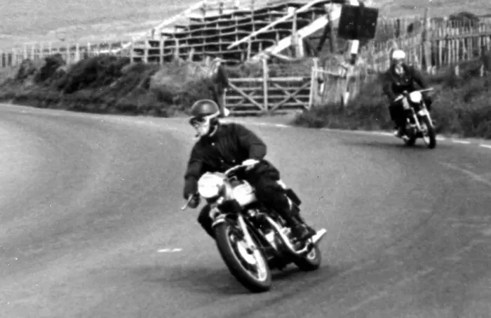Framed Print : Isle of man, United Kingdom: wearing black leather racing gear, Lord Snowdon, husband Framed Print : Isle of man, United Kingdom: wearing black leather racing gear, Lord Snowdon, husband