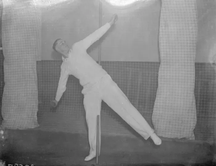 Framed Print : Jack Nye, bowling find, at Fairfax school in London. Jack Nye, who was formerly Framed Print : Jack Nye, bowling find, at Fairfax school in London. Jack Nye, who was formerly