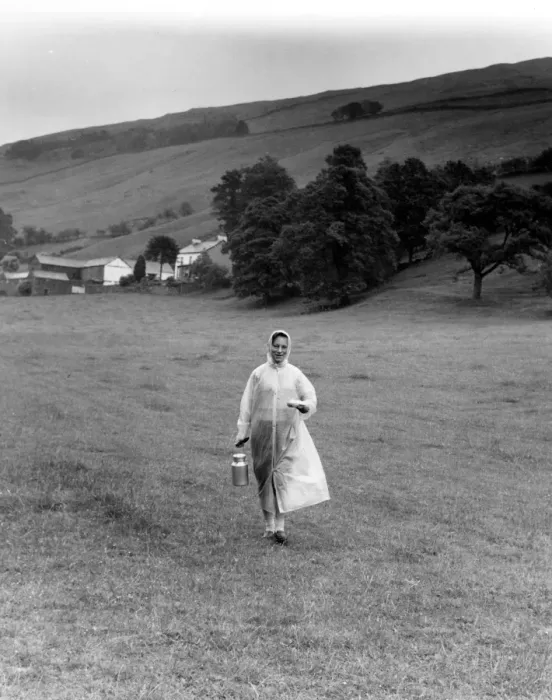Framed Print : Janet Lyddon of Bexley, Kent. She was holidaying on a farm in the Lake District