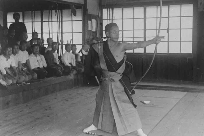 Framed Print : Japanese Archer in Ancient Costume A Japanese archer wearing an ancient ceremonial Framed Print : Japanese Archer in Ancient Costume A Japanese archer wearing an ancient ceremonial