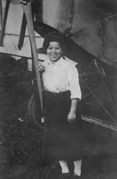 Framed Print : Japans first woman aviator Miss Seiko Hyodo 11 August 1922 Framed Print : Japans first woman aviator Miss Seiko Hyodo 11 August 1922