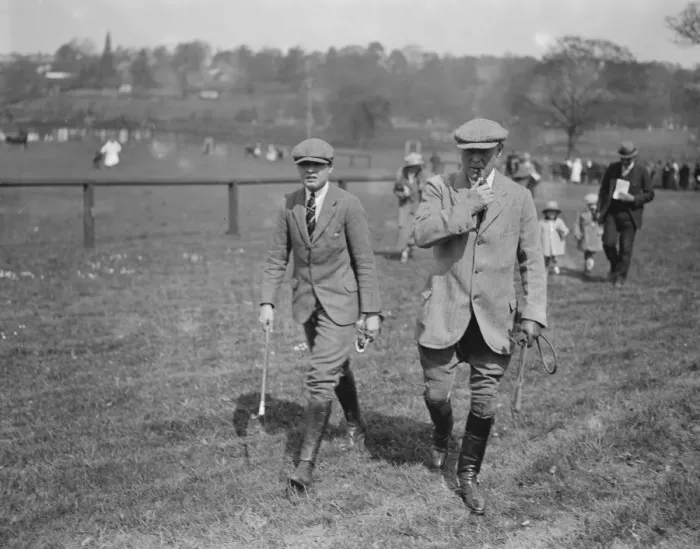 Framed Print : Jersey Cattle Show at Tunbridge Wells Sir John Blunt and his son 2 May 1923 Framed Print : Jersey Cattle Show at Tunbridge Wells Sir John Blunt and his son 2 May 1923