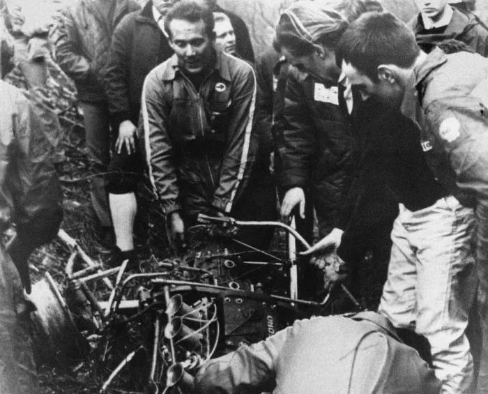 Framed Print : Jim Clark killed. Jim Clark the famous British racing driver who was twice world Framed Print : Jim Clark killed. Jim Clark the famous British racing driver who was twice world