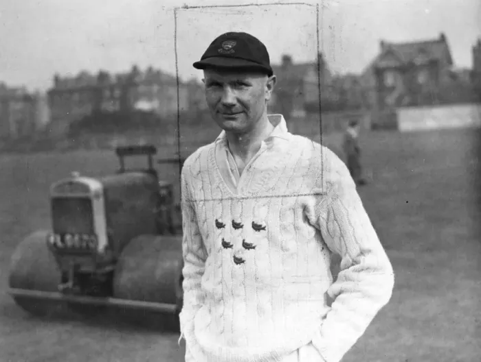 Framed Print : John Langridge, 39 year old Sussex batsman who is pictured here has so far scored