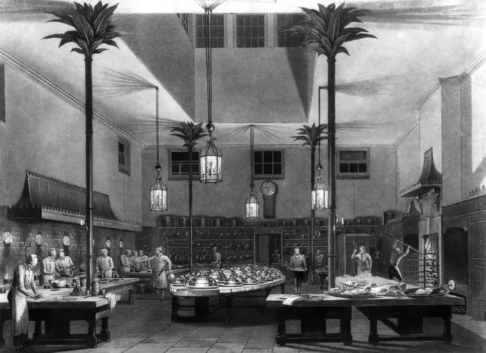 Framed Print : John Nash design for the Royal Pavilion in Brighton - The Great Kitchen was one of Framed Print : John Nash design for the Royal Pavilion in Brighton - The Great Kitchen was one of