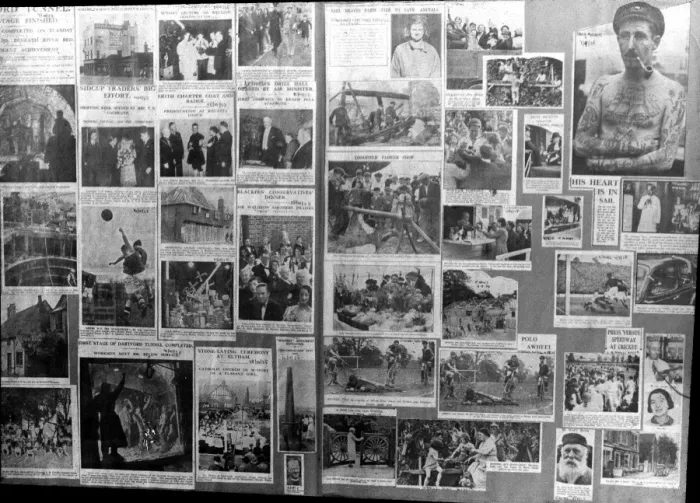 Framed Print : John Topham press cuttings - top publishing pictures were put in elephant folio cuttings