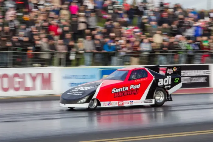 Framed Print : Junior Funny Car 2014 Santa Pod Raceway Podington, nr Wellingborough, Northants