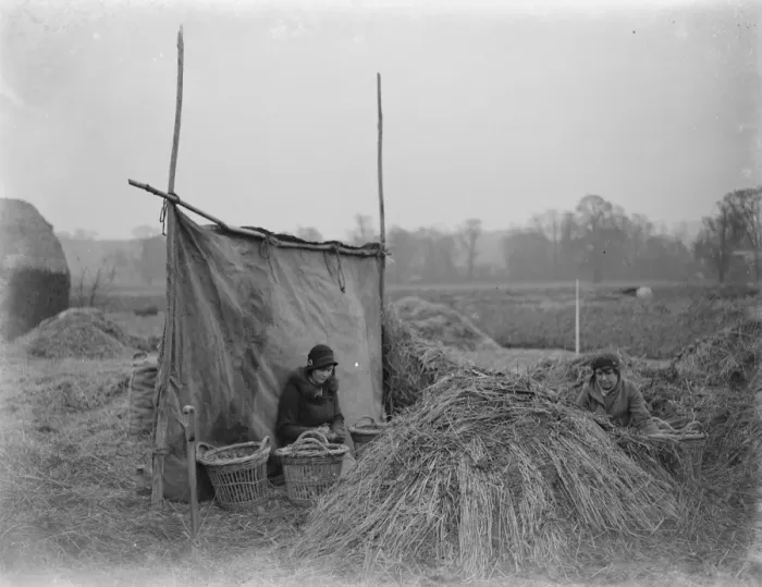 Framed Print : Keeping out cold. 1935 Framed Print : Keeping out cold. 1935