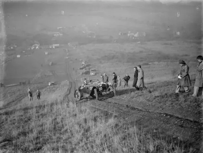 Framed Print : Kentish Border Car Club trial ( A G J Bochaton ). Hill climb. 28 November 1935 Framed Print : Kentish Border Car Club trial ( A G J Bochaton ). Hill climb. 28 November 1935