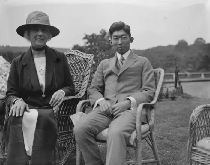 Framed Print : At Kerry House, Kingston Hill Mrs Drummond ( left ) with Prince Chichibu, second Framed Print : At Kerry House, Kingston Hill Mrs Drummond ( left ) with Prince Chichibu, second